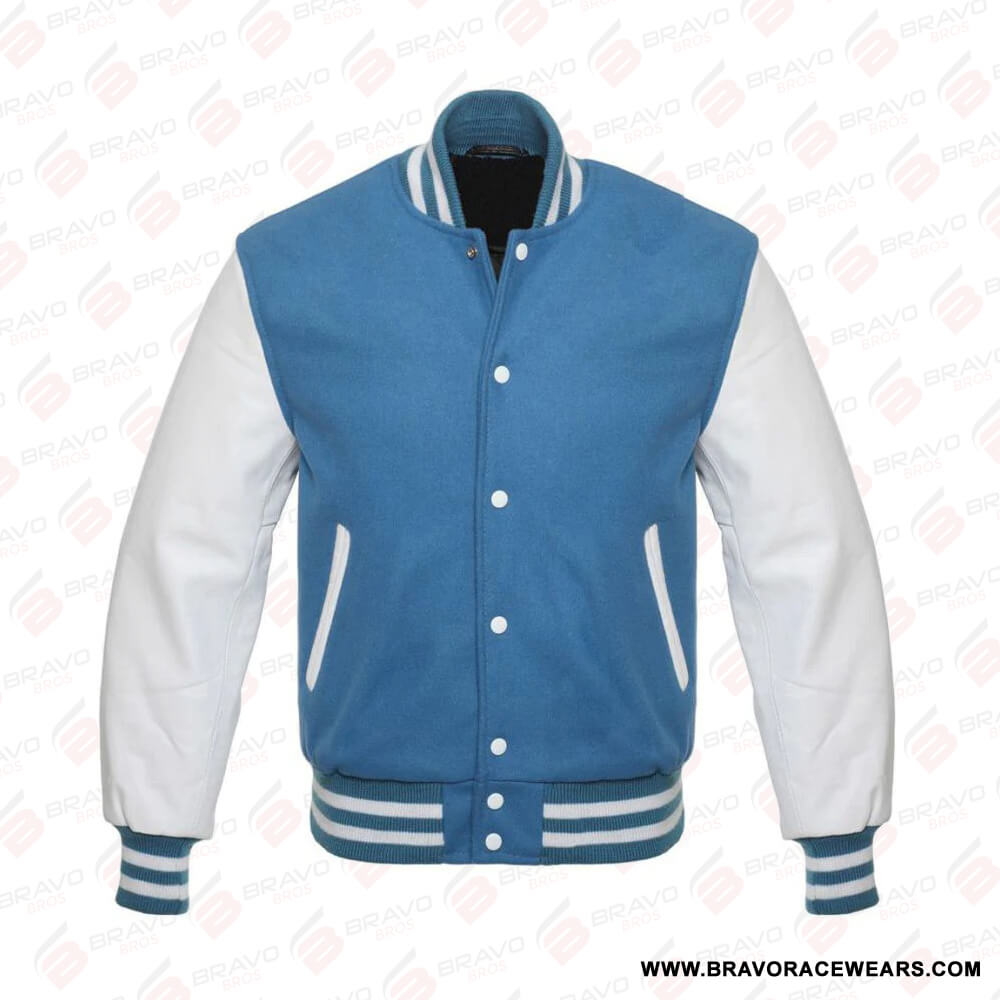 Womens Light Blue Varsity Jacket