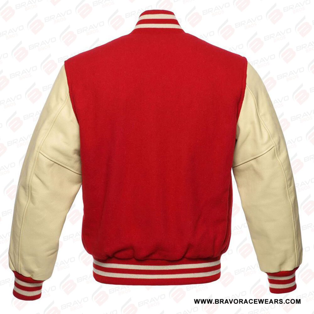 Womens Red Letterman Jacket