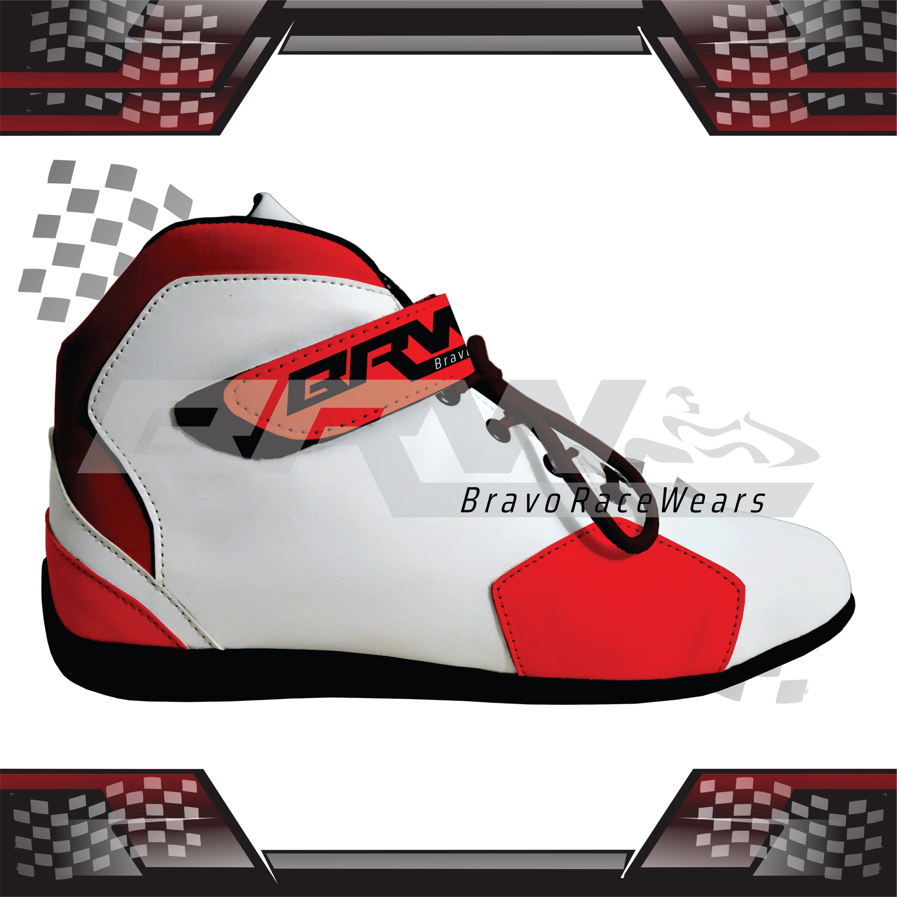 Custom Red Go Kart race Shoes