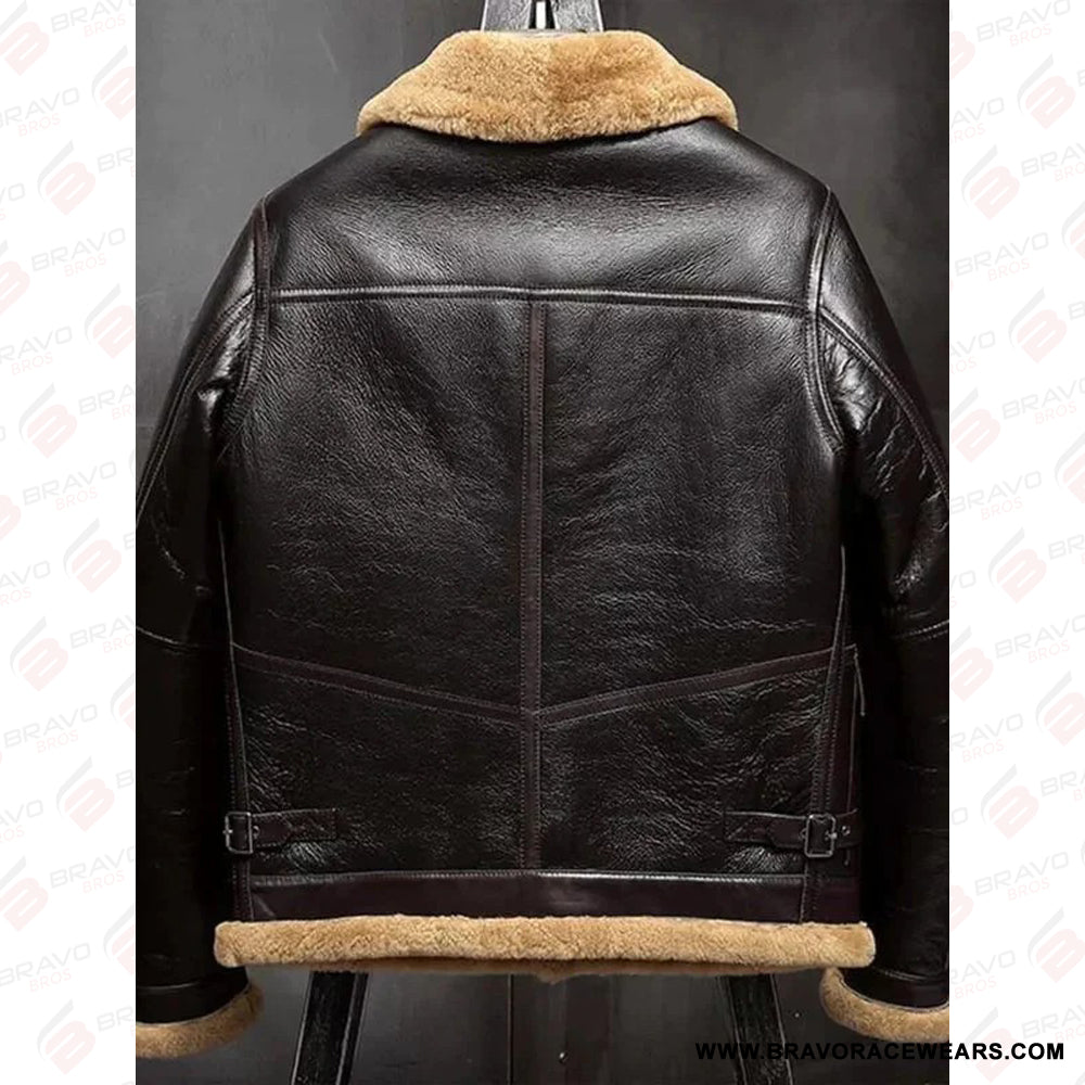 Men’s B3 Aviator Dark Brown Shearling Jacket