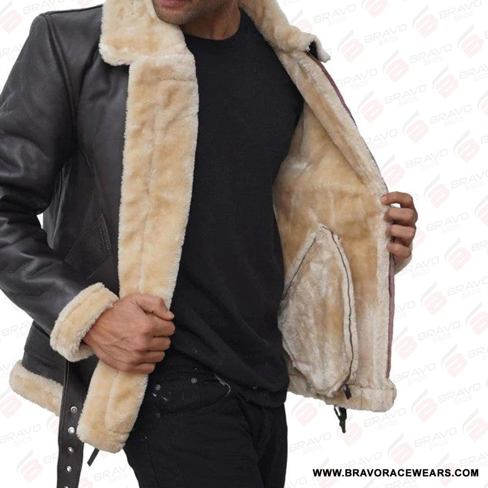 Mens Tom Shearling Bomber Jacket