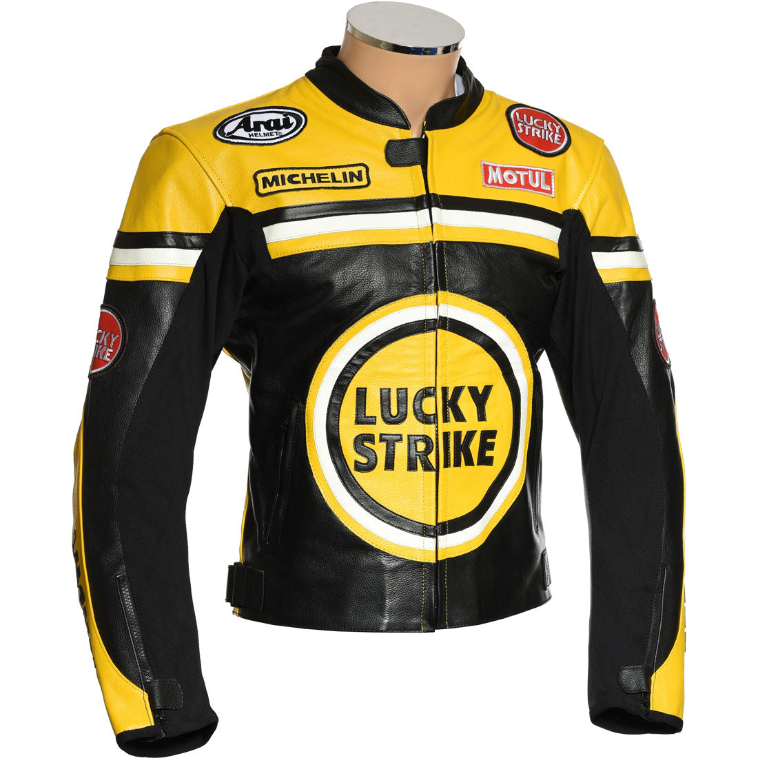 Lucky Strike Yellow & Black Motorcycle Jacket