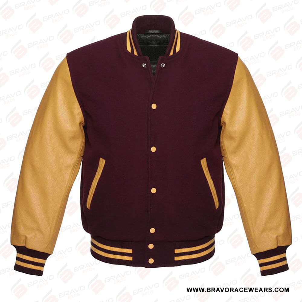 Womens Maroon Varsity Jacket