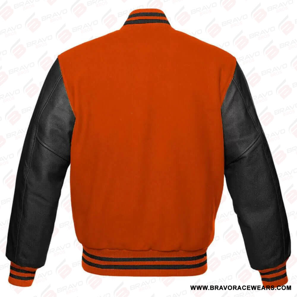 Womens Orange Varsity Jacket