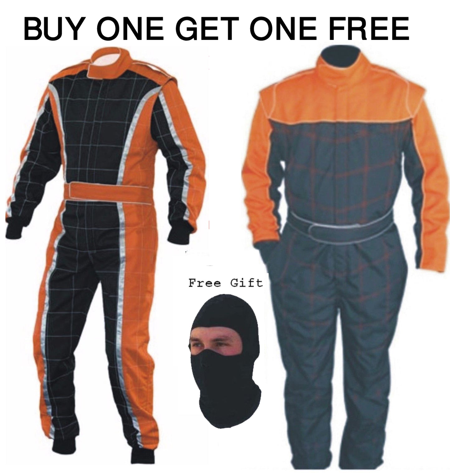 Summer Go Kart Race Suit Buy One Get One Free with Balaclava