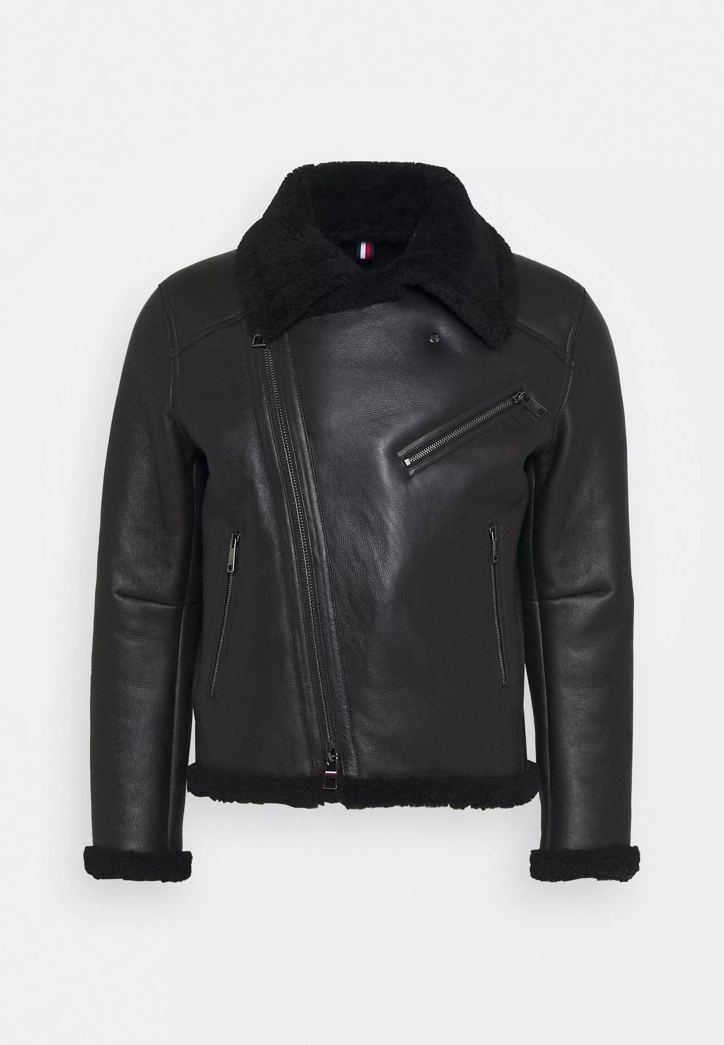 Men’s B3 Aviator Black Leather Shearling Jacket