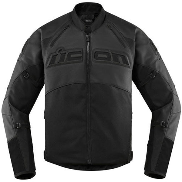 Back Zipper Vents Icon Motorcycle Leather Jacket