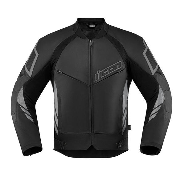 Black Real Quality Icon Motorcycle Leather Jacket