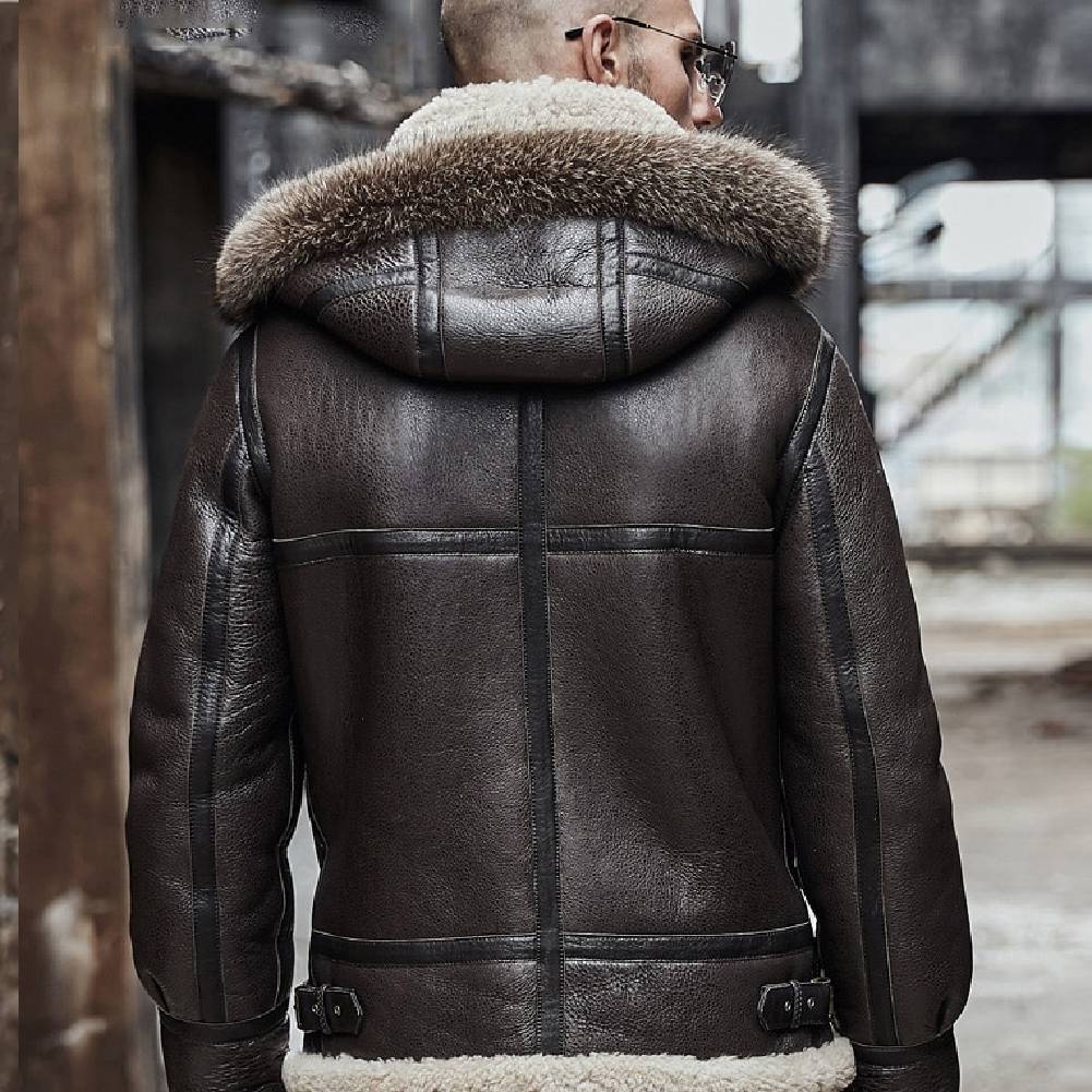 RAF Shearling Airforce Flight Real Leather Bomber Jacket