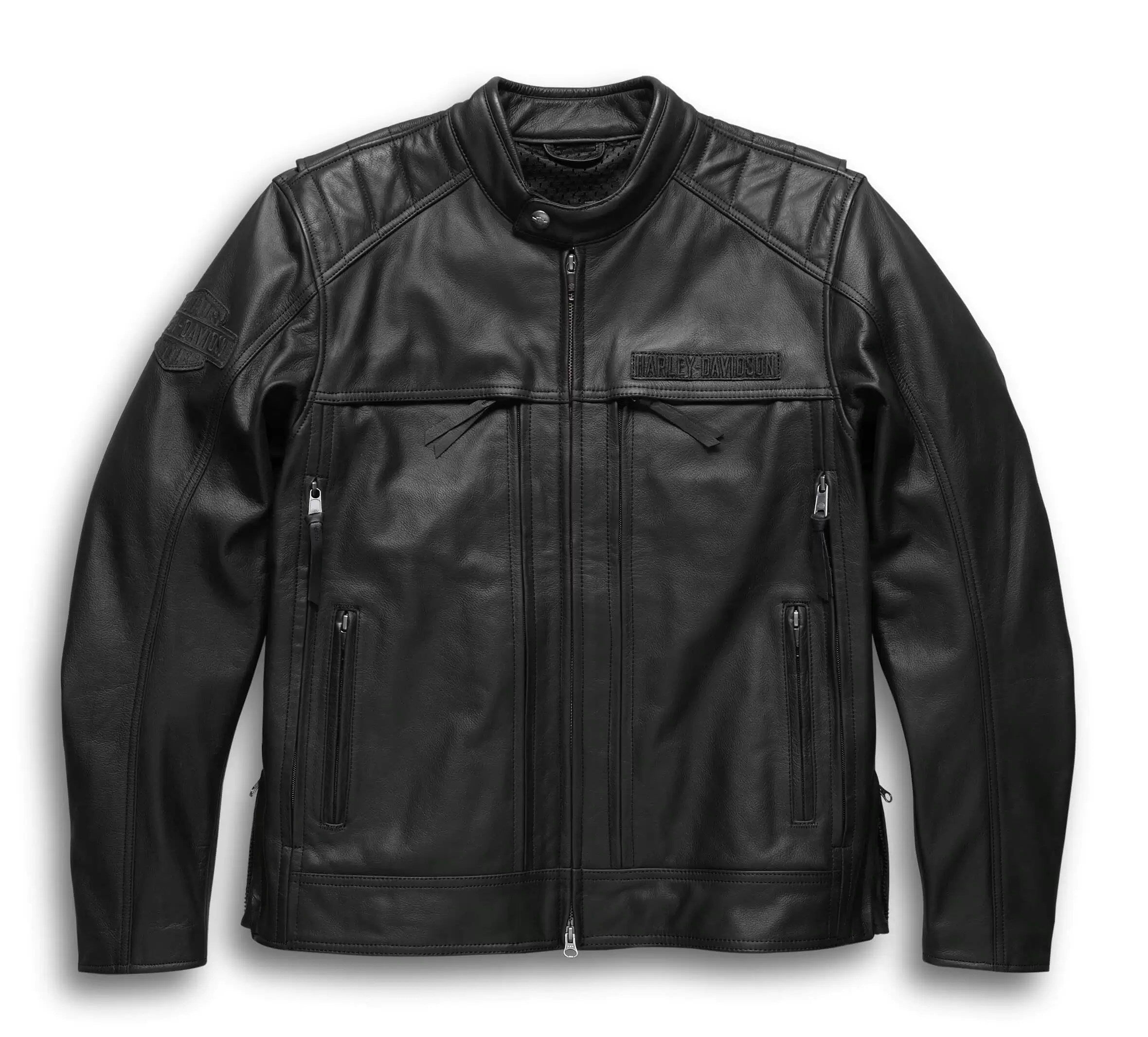 Harley Davidson Motorcycle Leather Jacket in Black