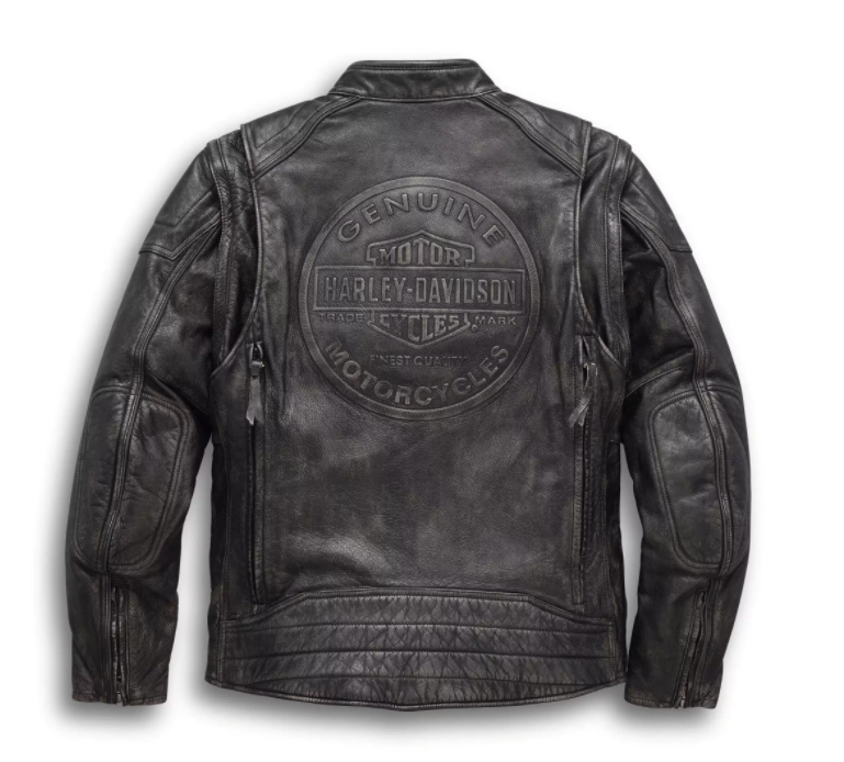 Brown Harley Davidson Convertible Leather Jacket