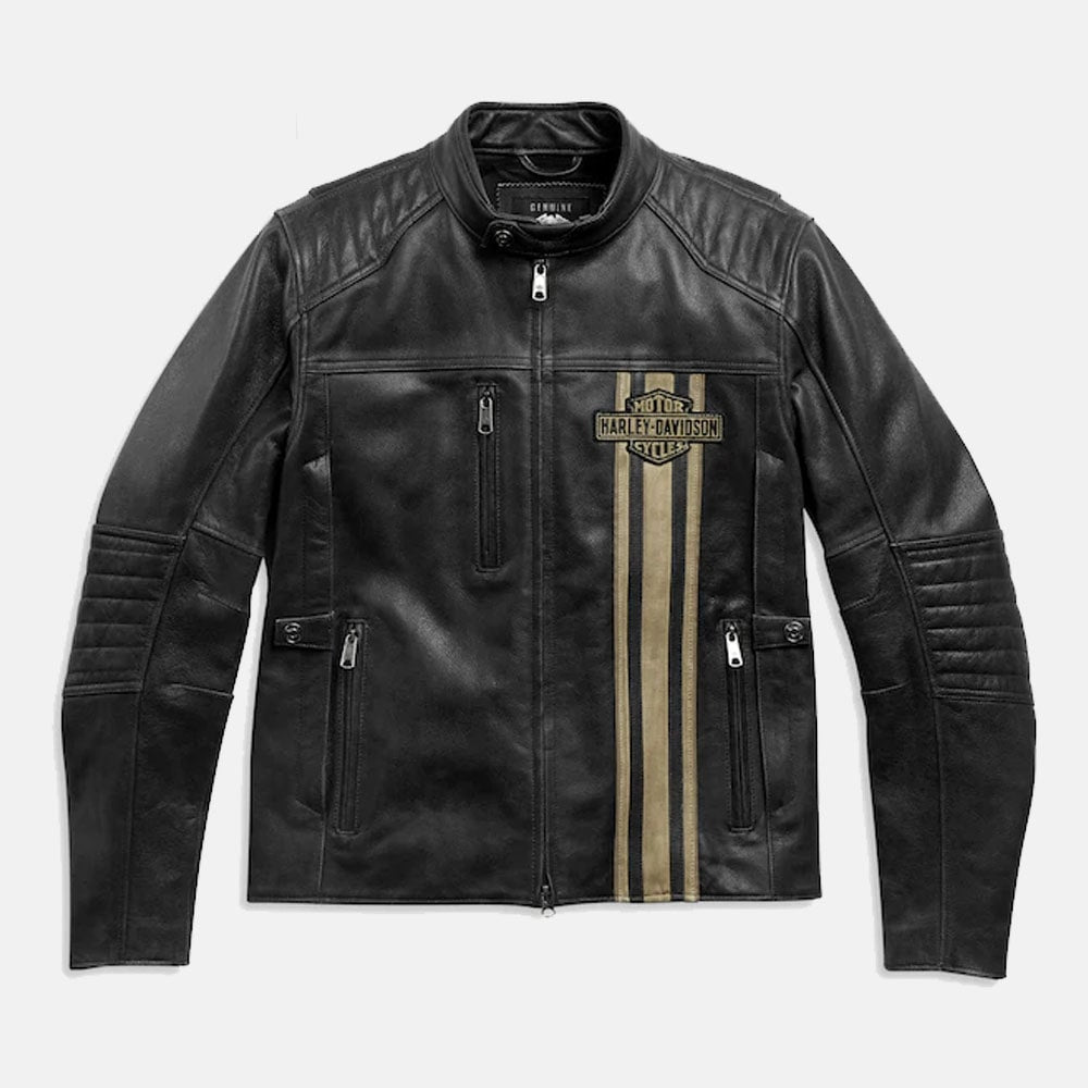 Genuine High Quality Black Harley Davidson Leather Jacket