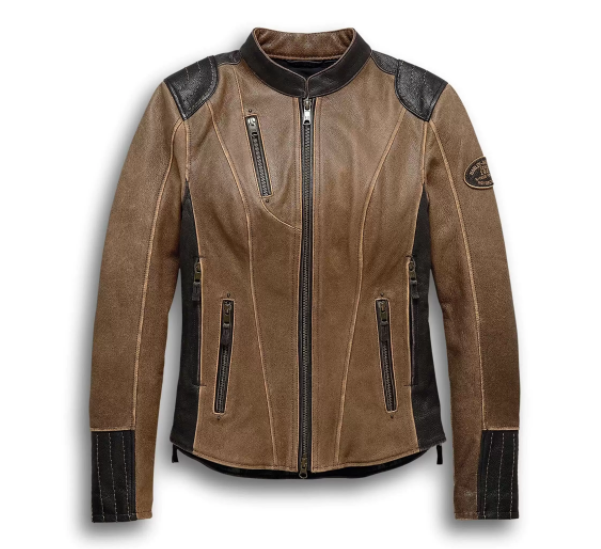 Brown Harley Davidson Motorcycle Leather Jacket