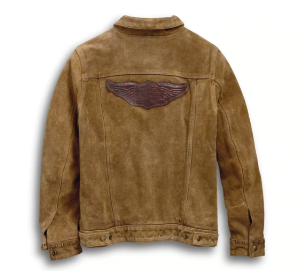 Brown Harley Davidson Suede Leather Jacket