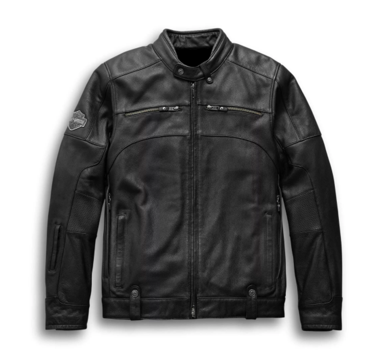Harley Davidson Motorcycle Leather Black Jacket