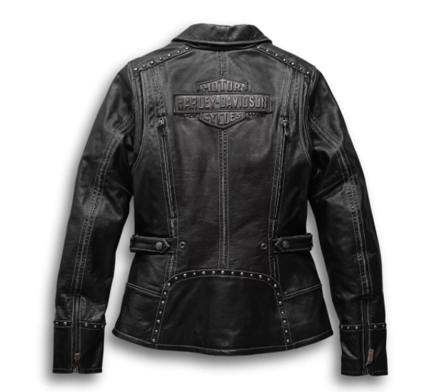 Harley Davidson Motorcycle Black Leather Jacket