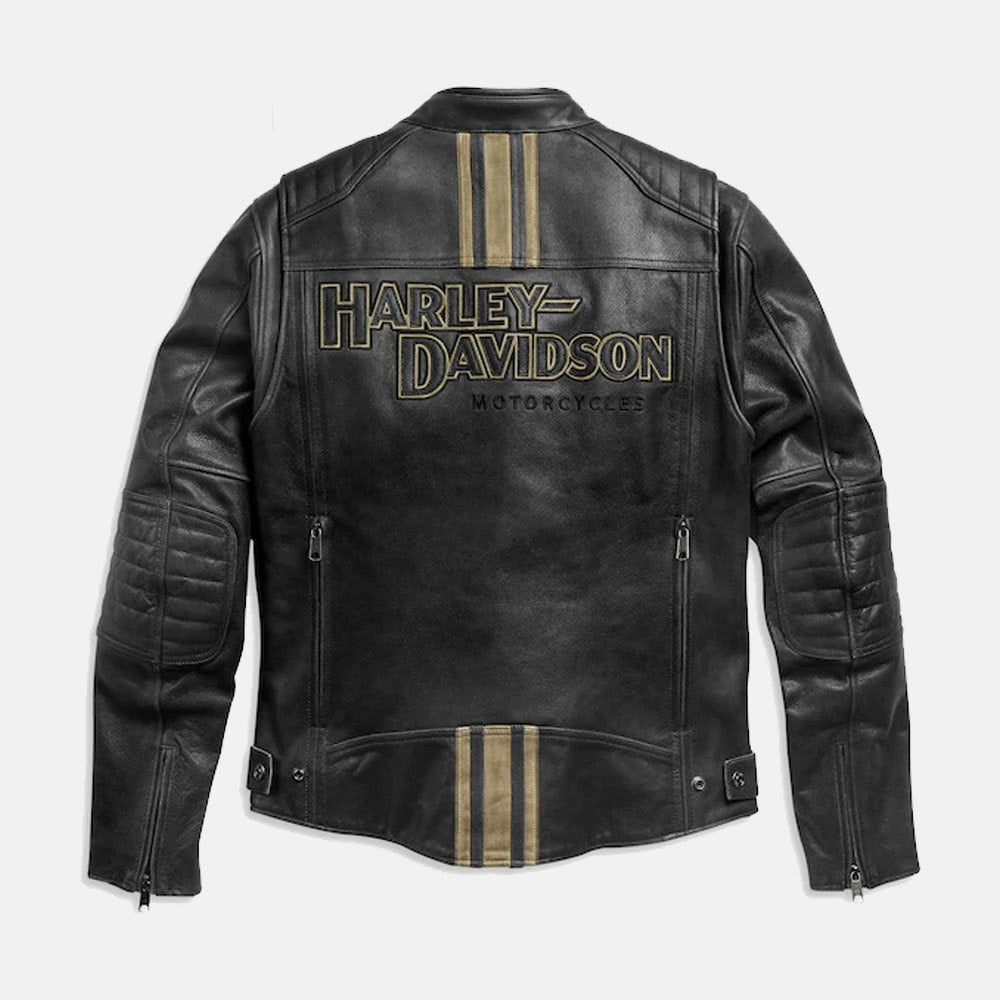 Genuine High Quality Black Harley Davidson Leather Jacket