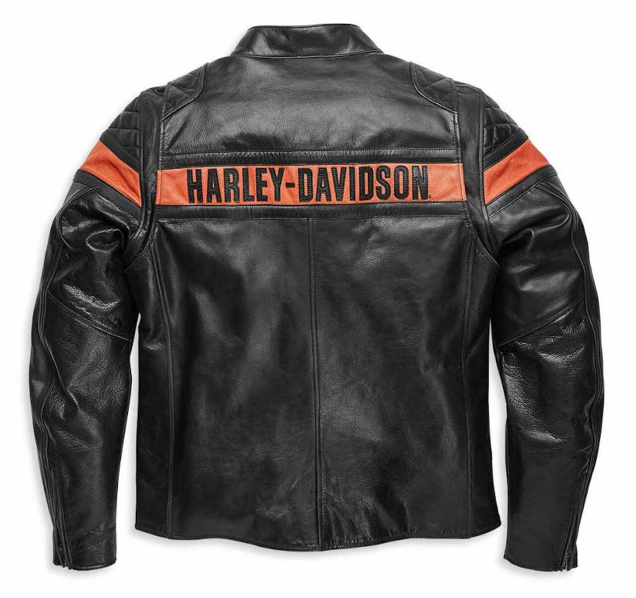Harley-Davidson Men’s Victory Sweep Vintage Leather Jacket Black