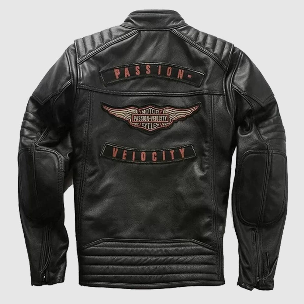 Black Harley Davidson Passion Velocity Leather Jacket