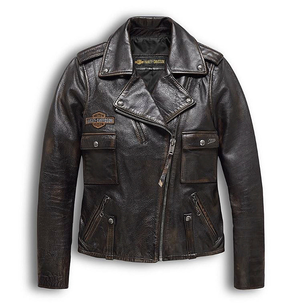 Harley-Davidson® Women's Distressed Leather Biker Jacket