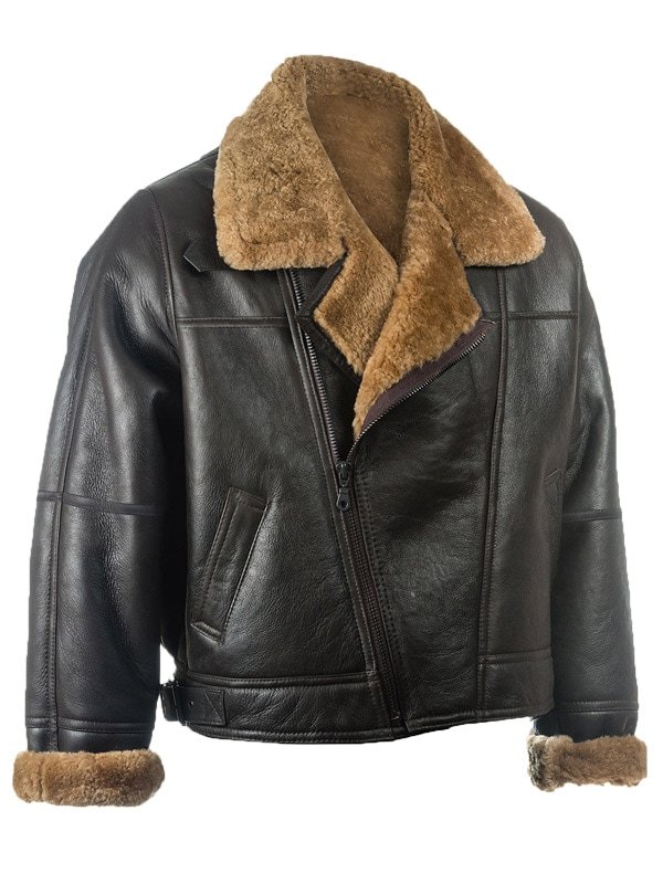 Mens Black Sheepskin Leather Jacket