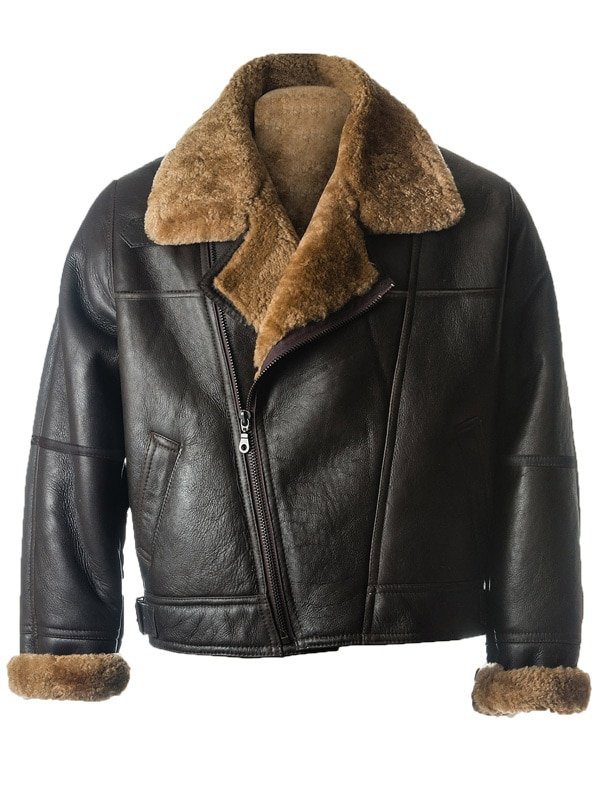 Mens Black Sheepskin Leather Jacket