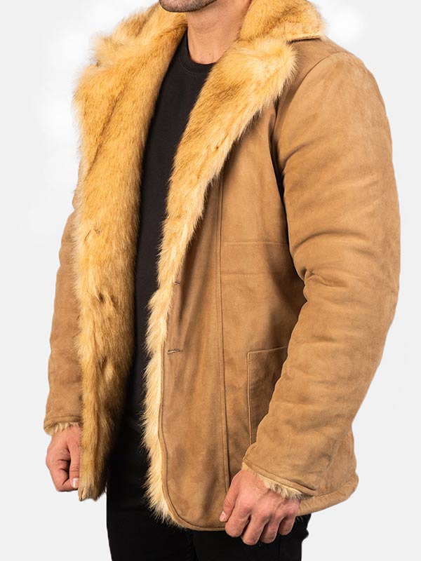 Men's Winter Ginger Faux Fur Coat