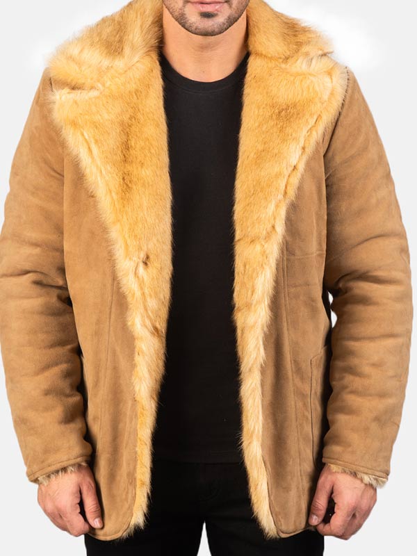 Men's Winter Ginger Faux Fur Coat