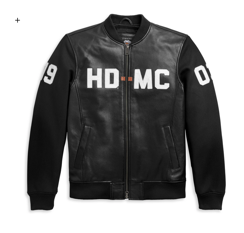 Men's HD-MC Harley Davidson Mixed Media Bomber Jacket