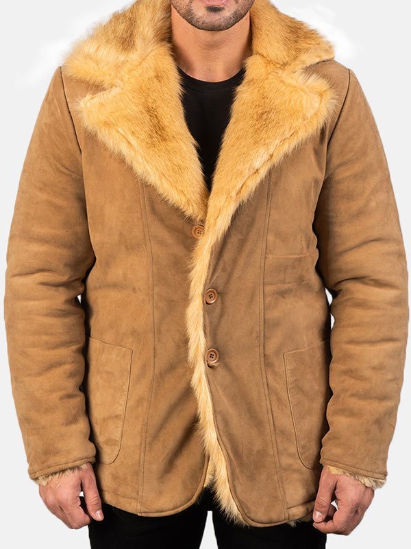 Men's Winter Ginger Faux Fur Coat