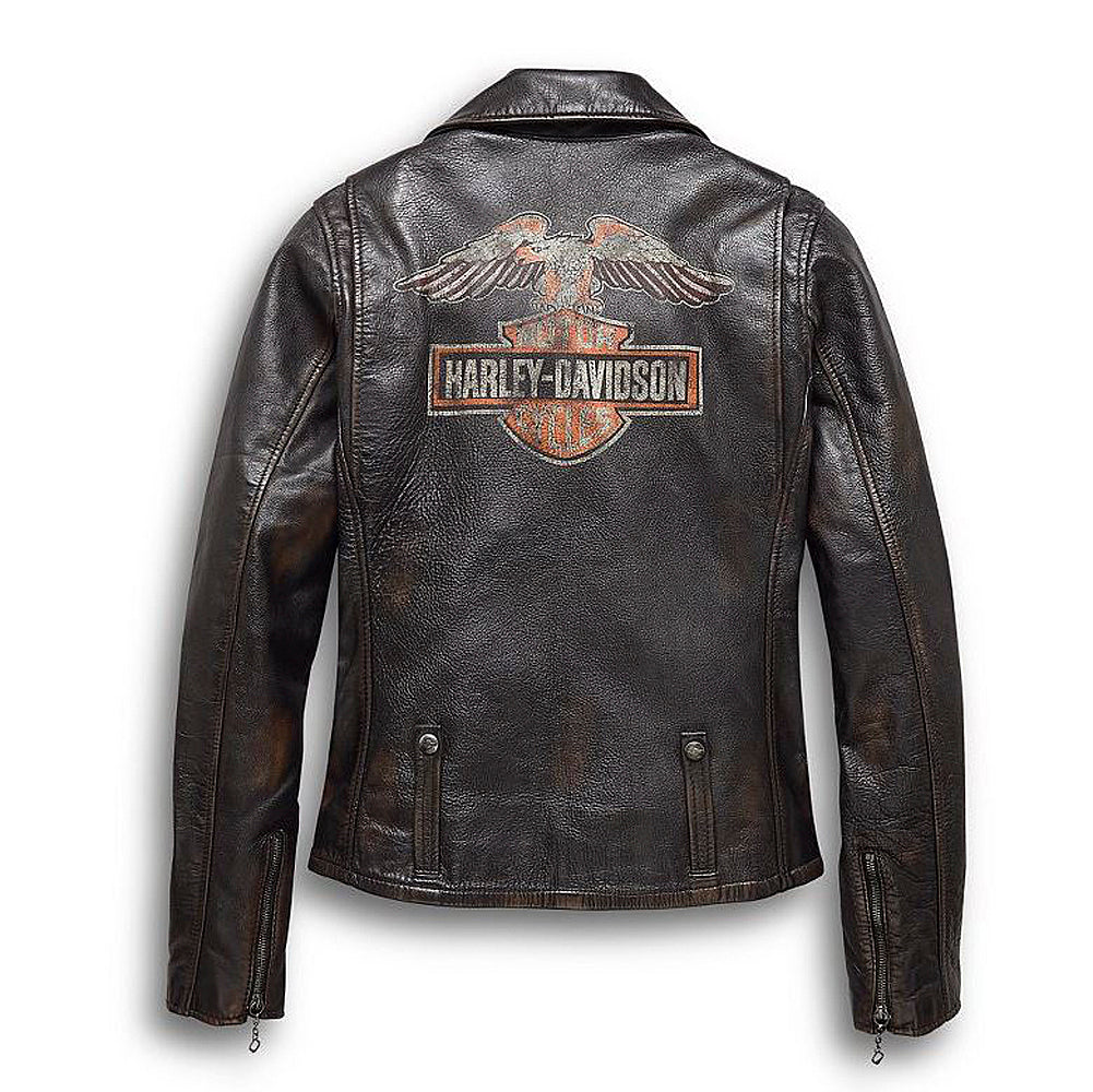 Harley-Davidson® Women's Distressed Leather Biker Jacket