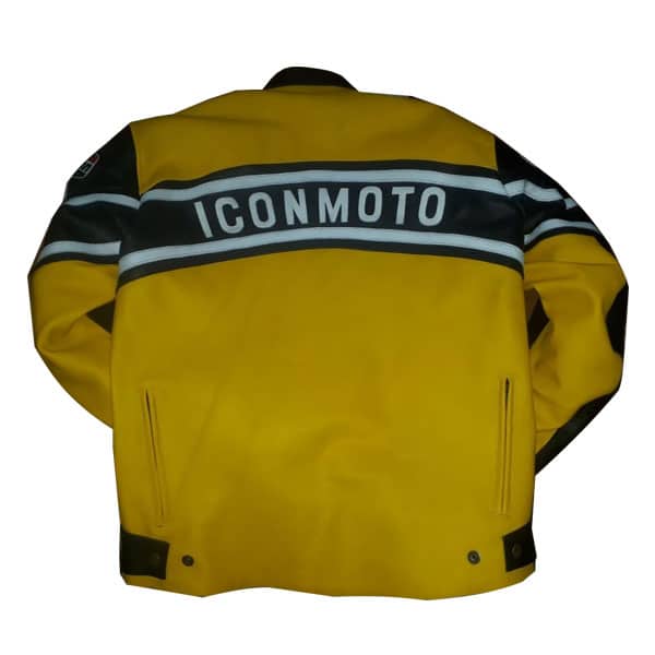 Yellow Icon Moto Leather Jacket