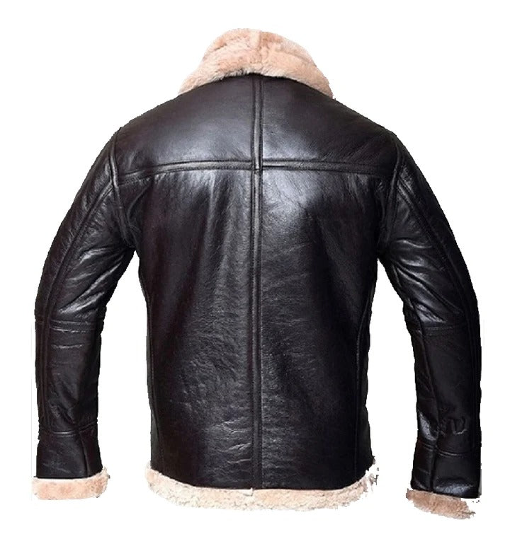 Mens B3 Aviator Shearling Aviator Bomber Jacket