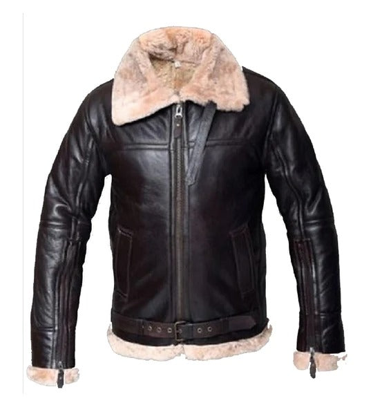 Mens B3 Aviator Shearling Aviator Bomber Jacket