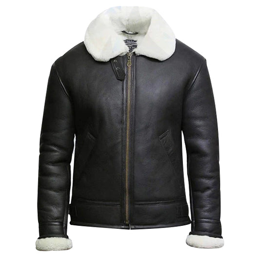 Mens RAF B3 Shearling Sheepskin Flying Bomber Jacket